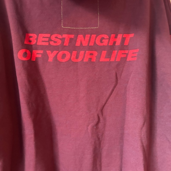 Aviator Nation Will Ferrell Bolt Smiley Relaxed Pullover Hoodie Plum Unisex XL - Picture 10 of 10